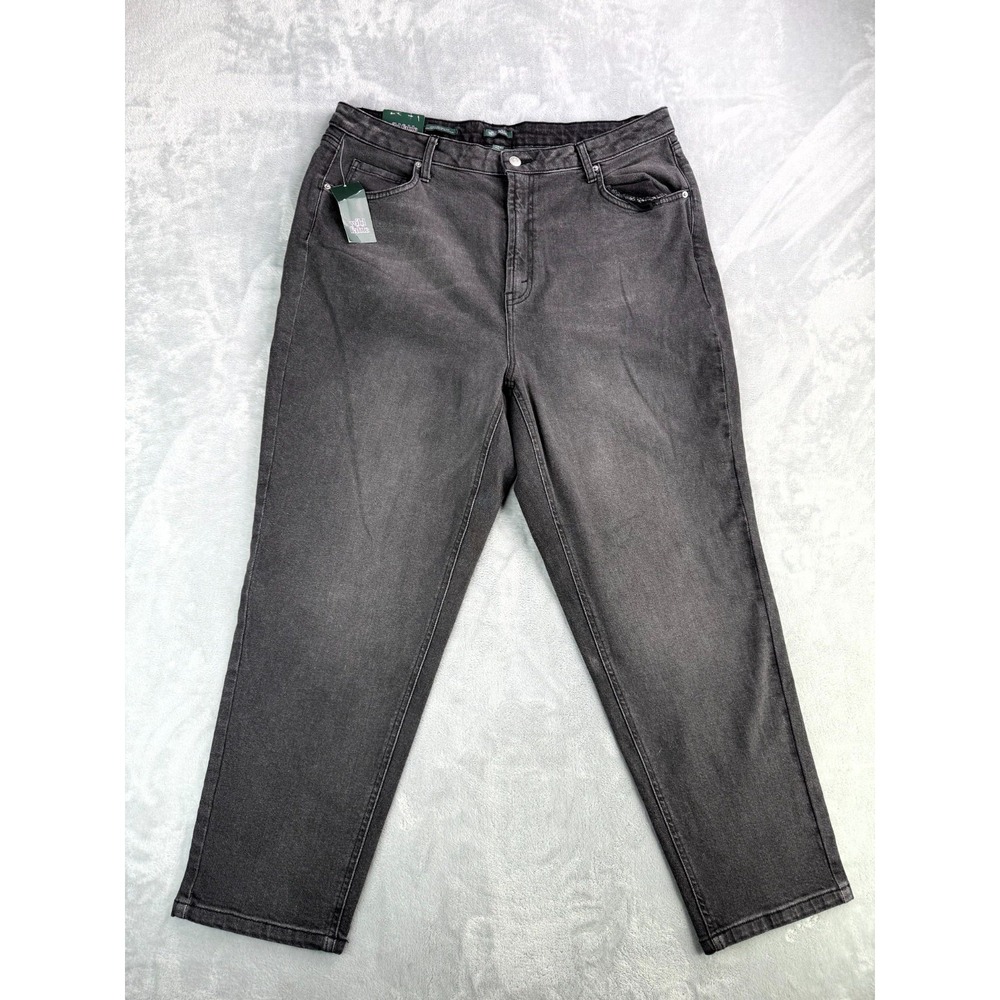 Wild Fable Super-High Rise Curvy Mom Jeans Womens 18 Gray Denim Cotton High Rise